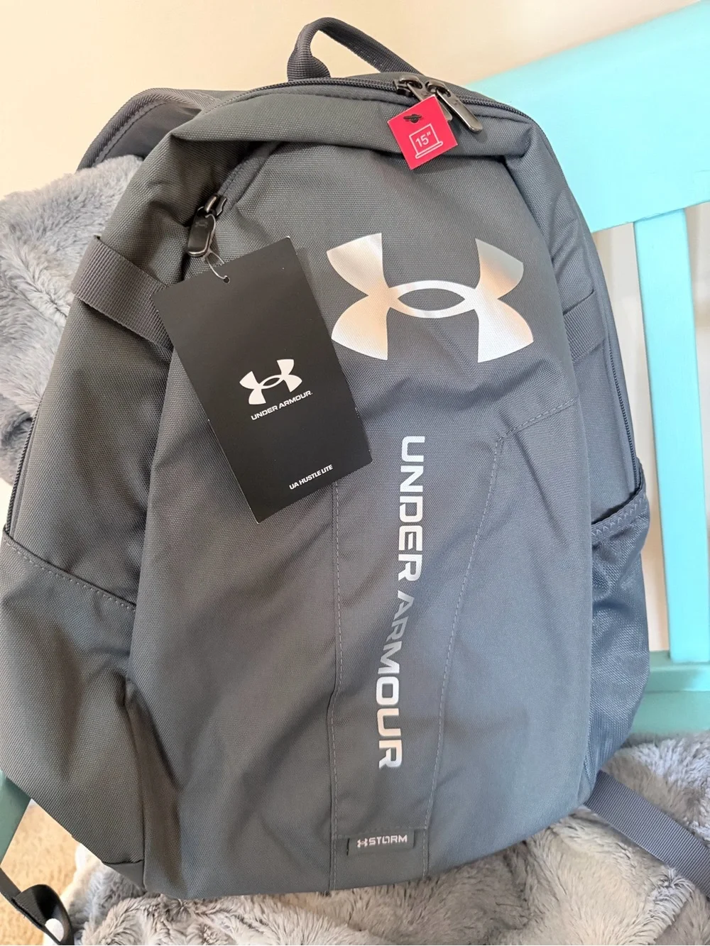 Under Armour Grey Padded Laptop Backpack with Storm Tech